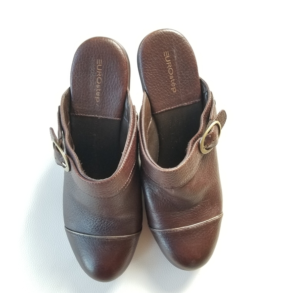 EUROstep brown leather maggie clogs size 8M - Picture 8 of 8